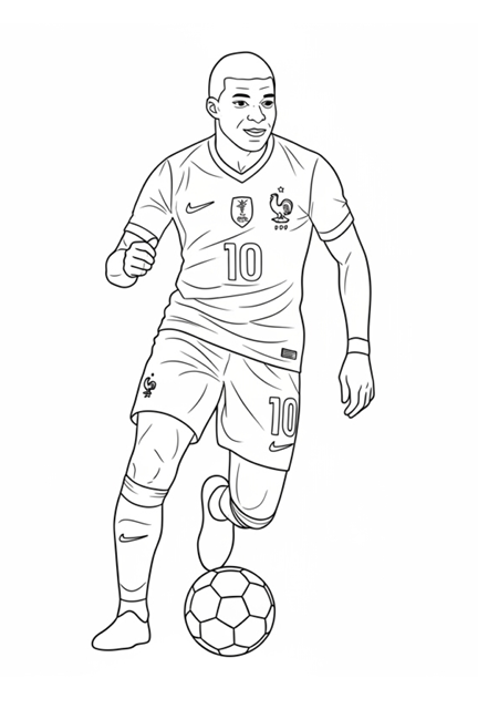 Colorir Kylian MbappΓ©